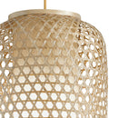 Sospensione Intreccio Bambù Naturale Lampadario Etnico E27 Ambiente I-ZEN-S-S-3