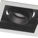 Faretto Orientabile Quadrato Nero Bianco Incasso Led 20 watt Luce Calda Intec INC-APOLLO-1X20C-2