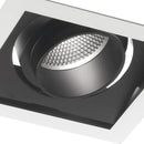 Incasso Nero Bianco Quadrato Orientabile Cartongesso Faretto Led 45 watt Luce Calda Intec INC-APOLLO-1X45C-2