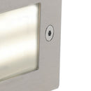 Faretto Calpestabile Quadrato Alluminio Nikel Incasso Pavimento Parete Led 3 watt Luce Naturale Intec INC-BOLT-Q71-3