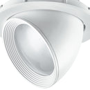 Incasso Controsoffitto Faretto Orientabile Bianco Riflettore Silver Led 20 watt Luce Calda Intec INC-DELTA-20-2