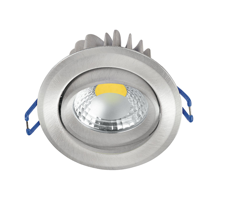 Faretto a Incasso Orientabile Tondo Alluminio Nikel Controsoffitto Led 5 watt 3200 K Intec INC-KRONE-5C-1