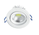 Incasso Controsoffittatura Faretto Tondo Orientabile Alluminio Bianco Led 5 watt Luce Fredda Intec INC-KRONE-5F-1