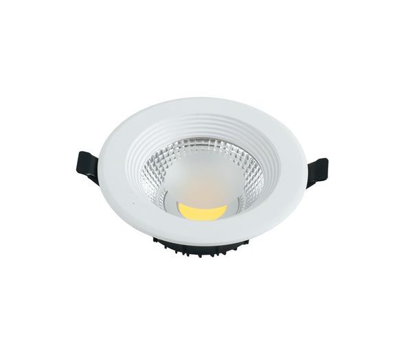 acquista Incasso Cartongesso Tondo Alluminio Bianco Faretto Led 10 watt Luce Calda