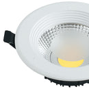 Incasso Cartongesso Tondo Alluminio Bianco Faretto Led 10 watt Luce Calda Intec INC-LYRA-10C-2