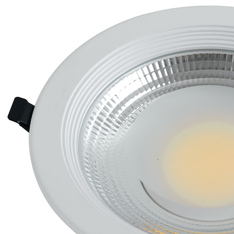 Faretto a Incasso Bianco Tondo Alluminio Controsoffitttura Led 20 watt 5500 kelvin Intec INC-LYRA-20F-2