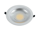 Faretto Incasso Alluminio Bianco Tondo Cartongesso Led 30 watt Luce Fredda Intec INC-LYRA-30F-1