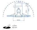 Kit 3 Faretti Incasso Cartongesso Tondi Metallo Bianco Led 18 wat Luce Calda Intec INC-MATRIX-LEDF3-2