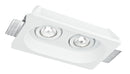 Incasso Scomparsa 2 Faretti Orientabili Gesso Verniciabile Controsoffitto GU10 Intec INC-MORGANA-Q2-1