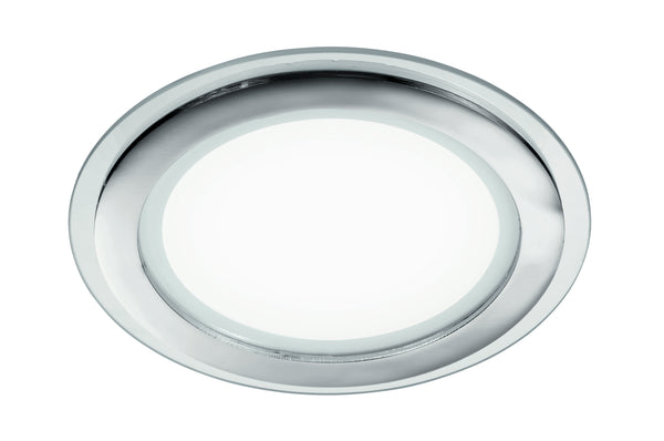 Faretto Tondo Alluminio Cromo Bordo Vetro Trasparente Incasso Cartongesso Led 18 watt Luce Naturale prezzo