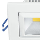 Faretto Incasso Orientabile Alluminio Nikel Quadrato Led 5 watt Luce Calda Intec INC-POUND-5C-2