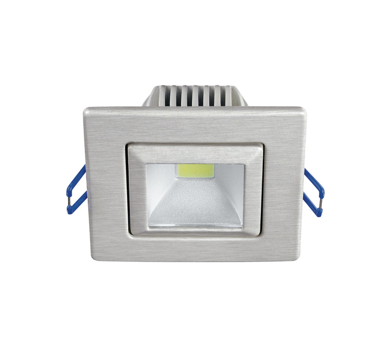 Faretto Alluminio Nikel Orientabile Incasso Cartongesso Led 5 watt Luce Fredda Intec INC-POUND-5F-1