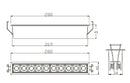 Incasso Modulo Faretti Soffito Ribassato Bianco Nero Lucido Led 20 watt 4000 kelvin Intec INC-SINKRO-20M-3