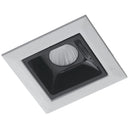 Faretto Incasso Modulo Bianco Nero Lucido Cartongesso Led 2 watt Luce Naturale Intec INC-SINKRO-2M-1