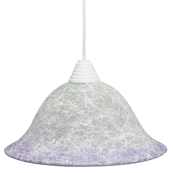 acquista Sospensione D30 1xE27 Montatura Bianca Vetro Filante Viola E-Energy Iole