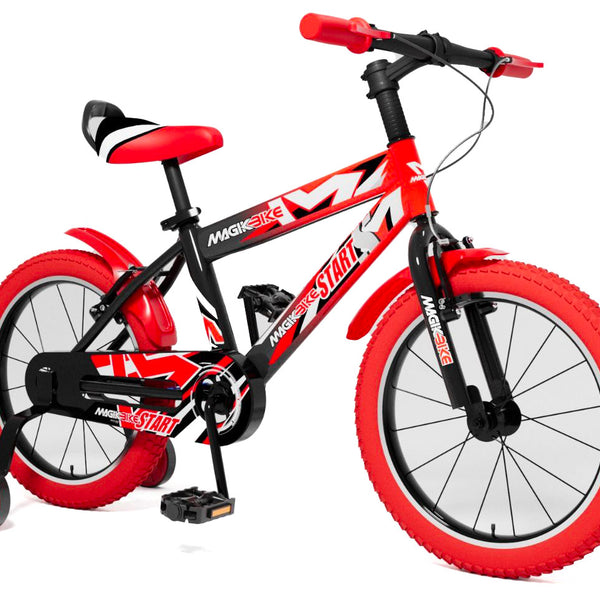 Bicicletta per Bambino 16 2 Freni V-Brake Magik-Bike Start Pro Rossa e Nera  – acquista su Giordano Shop