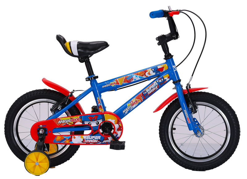 Bicicletta per Bambino 12" 2 Freni V-Brake Magik-Bike Supermagik Blu e Rossa-1