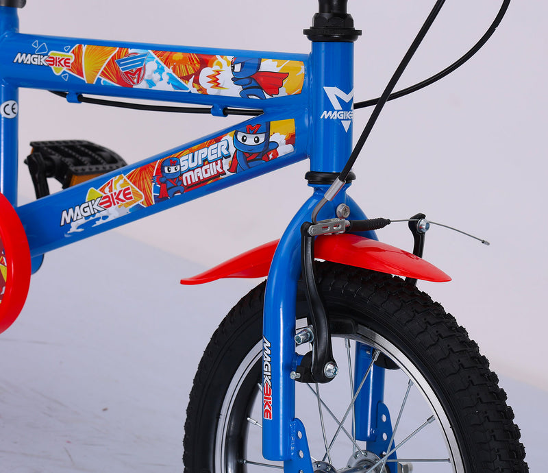 Bicicletta per Bambino 12 2 Freni V-Brake Magik-Bike Supermagik Blu e  Rossa – acquista su Giordano Shop