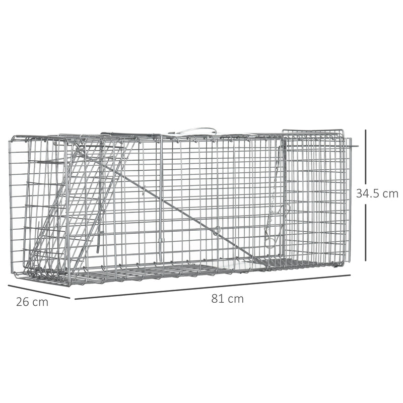 Gabbia Trappola per Animali Vivi 100x25x28 cm Doppia Porta in Ferro Verde  scuro – acquista su Giordano Shop