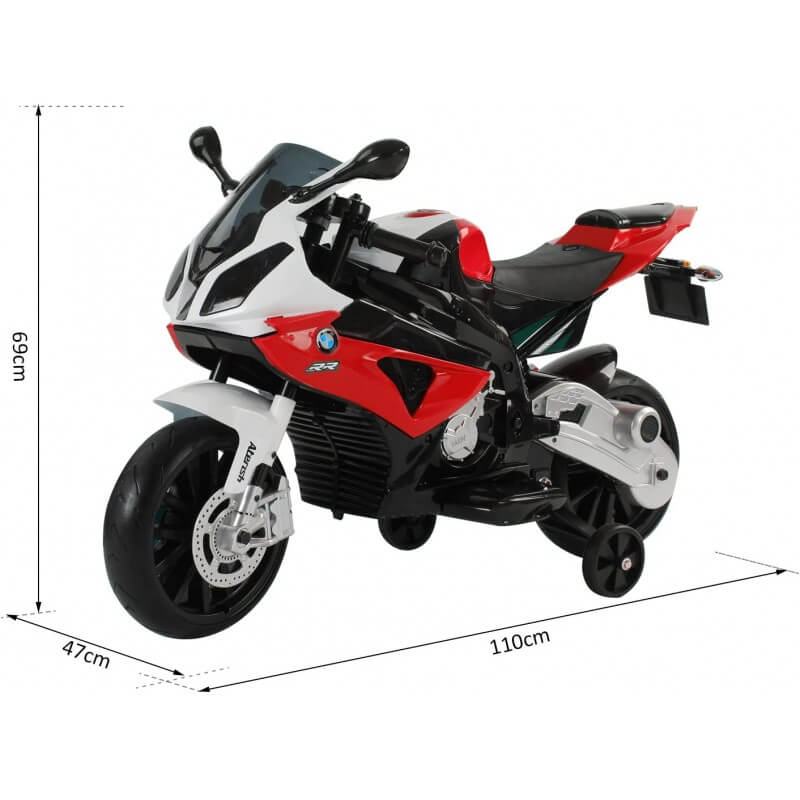 Moto Elettrica per Bambini 12V BMW S1000RR Rossa-5