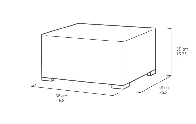 Tavolino da Giardino 68x68x35 cm in Resina Keter California Antracite-4