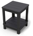 Tavolino da Giardino 40,5x40,5x52 cm in Resina Keter Deluxe Side Antracite-1