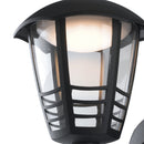 Lanterna Verso Alto con Griglia Alluminio Nero Diffusore Policarbonato Led 12 watt Luce Naturale Intec LANT-CLOE/AP1A-2