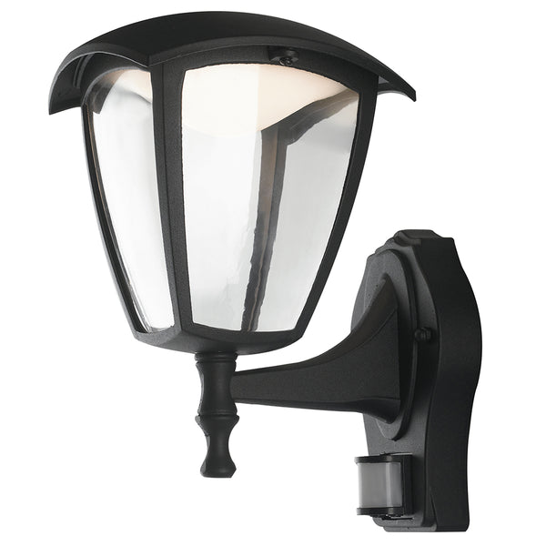 prezzo Lanterna Verso Alto Sensore di Movimento Alluminio Nero Diffusore Policarbonato Led 12 watt Luce Naturale