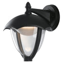 Lanterna Tonda Verso Basso Alluminio Nero Diffusore Policarbonato Led 12 watt Luce Naturale Intec LANT-MEGAN/AP1B-1