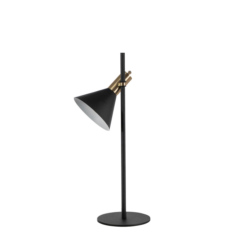 Lampada da Tavolo 18x18xH55 cm in Metallo Hadar Nero-1