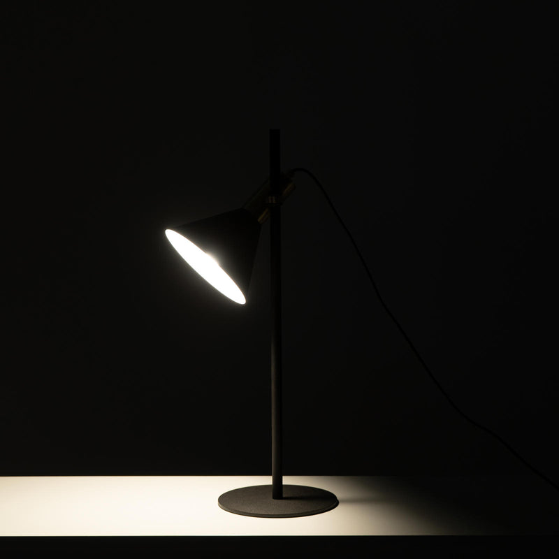 Lampada da Tavolo 18x18xH55 cm in Metallo Hadar Nero-2