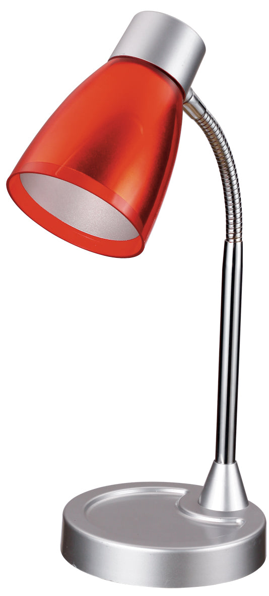 Lume per Scrivania Rossa Orientabile Plastica Metallo Lampada Moderna E14 Ambiente LDT055ARK-1