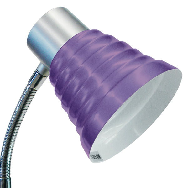 Lume per Scrivania Orientabile paralume Plastica Viola base Metallo Interno Moderno E14 acquista