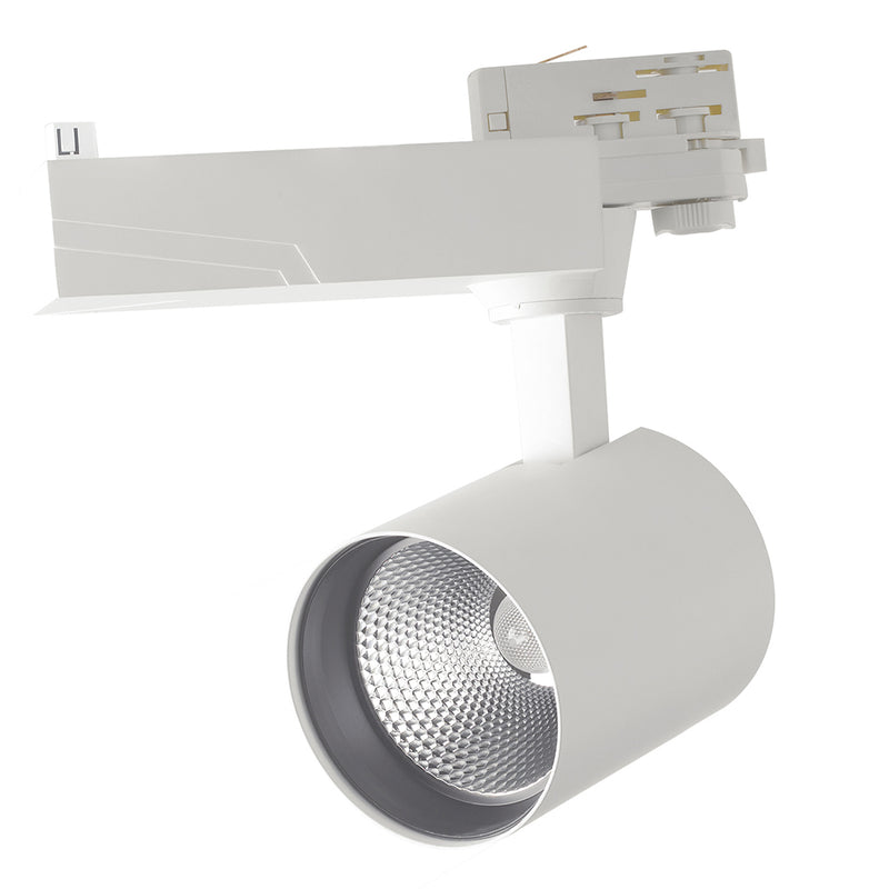 Faretto Binario Alluminio Bianco Pressofuso Led 20 watt 4000 K Intec LED-EAGLE-W-20WM-1