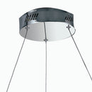 Sospensione Anello obliquo Cristalli K9 Metallo Cromo Lampadario Led 36 watt Luce Naturale Ambiente LED-MELODY/S70-2