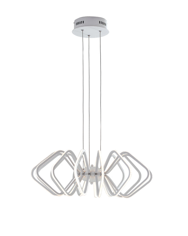 Lampadario Sospeso Bianco Alluminio Moderno Profilo Led 70 watt Luce Calda prezzo