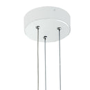 Sospensione Bianca Anello Alluminio Acrilico Lampadario Moderno Led 12 watt Luce Naturale Ambiente LED-SATURN-S20-2