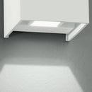 Applique Cubica Bianca Emissione Luce Superiore Inferiore Led 6 watt Luce Calda Intec LED-W-ALFA/6W-2