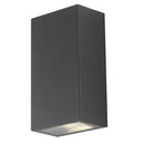 Applique Alluminio Nero Luce Diffusa Sopra Sotto Lampada Moderna Led 12 watt Luce Naturale Intec LED-W-DEZIR-1