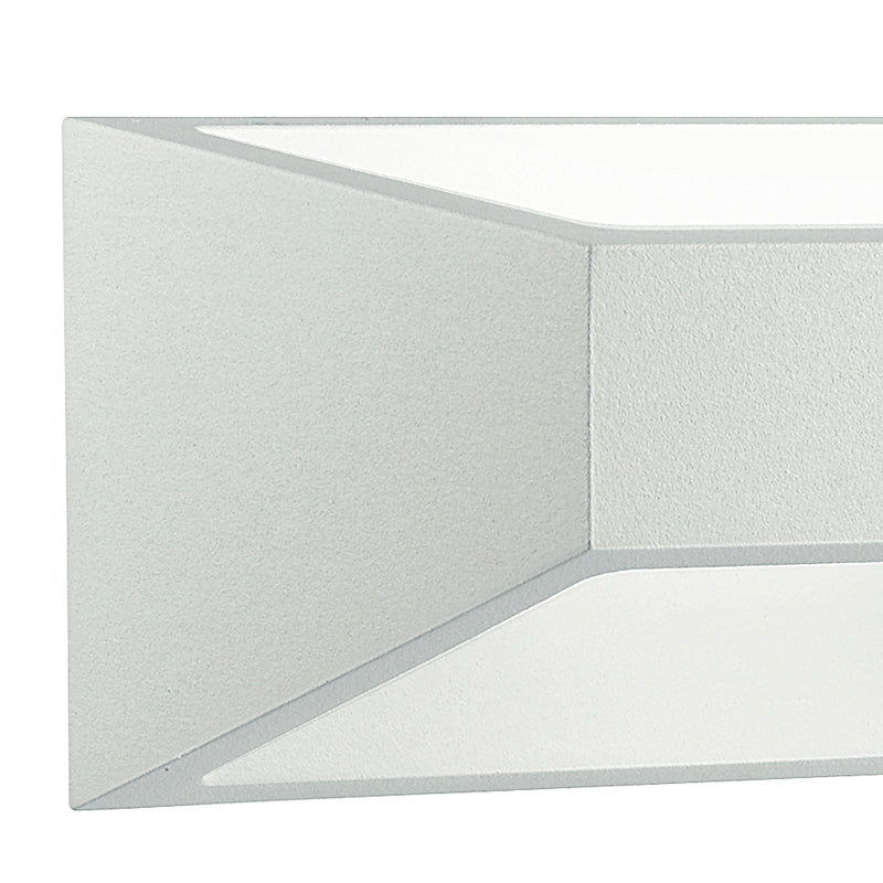 Applique Alluminio Bianco Doppia Diffusione di Luce Led 6 watt Luce Calda Intec LED-W-MERCURY/5W-2