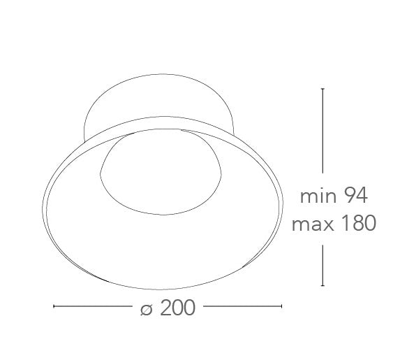 Applique Orientabile Alluminio Bianco Lampada Moderna Led Dimmerabile 15 watt Luce Calda Intec LED-W-OMNIA/15W-2