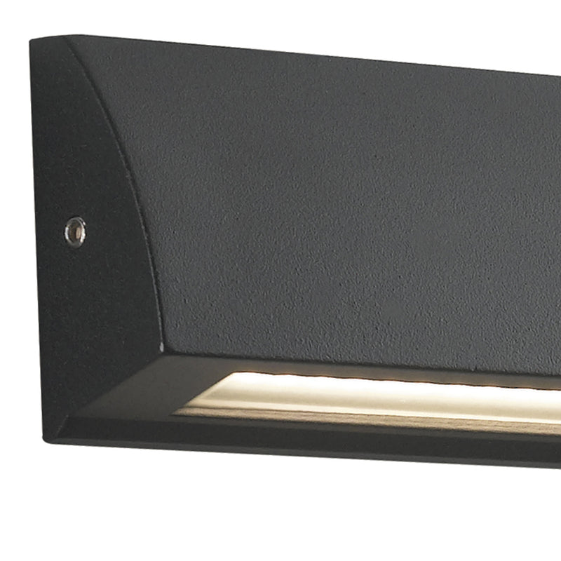 Faretto Segna Passi Emissione Luce verso Basso Alluminio Nero Led 4 watt Luce Naturale Intec LED-W-SHELBY-130-2