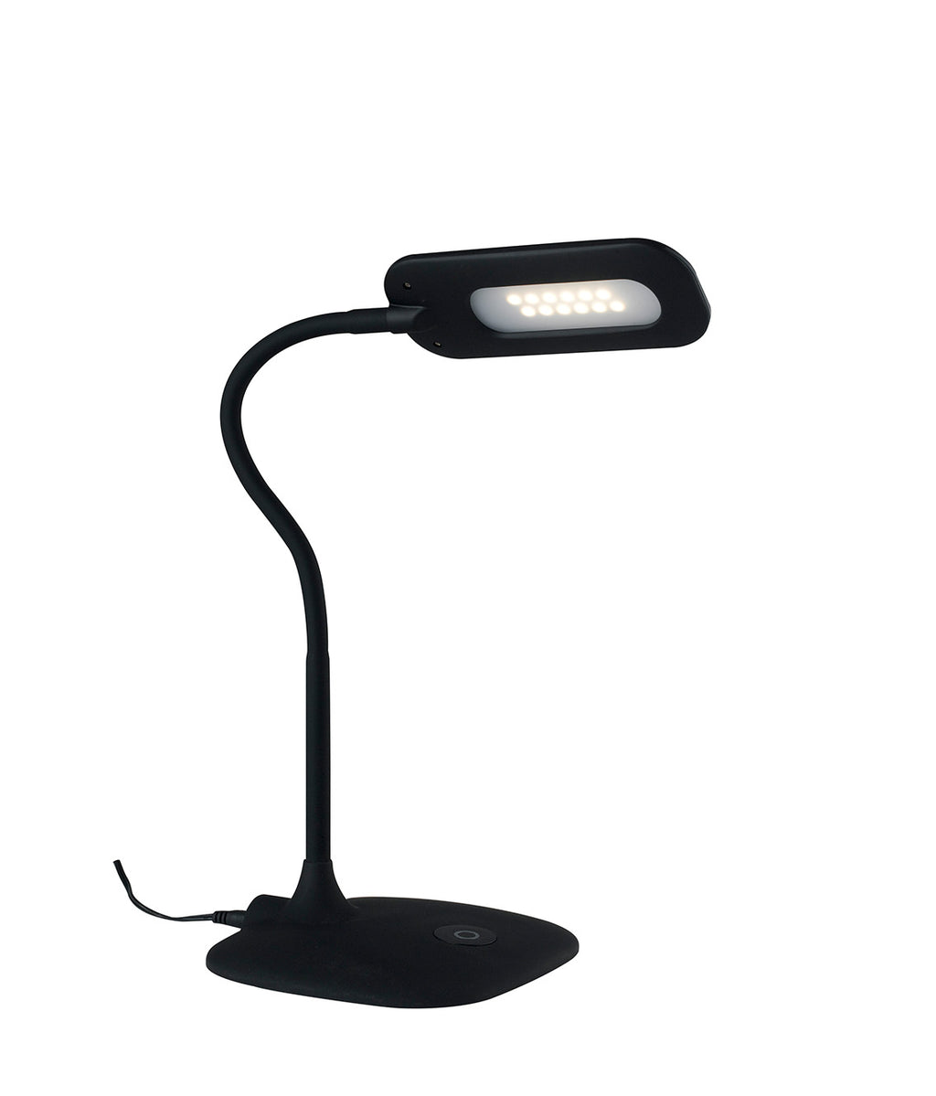 Lume Nero Comandi Touch Metallo Silicone Plastica Lampada Lettura Led 4,8  watt Luce Naturale – acquista su Giordano Shop