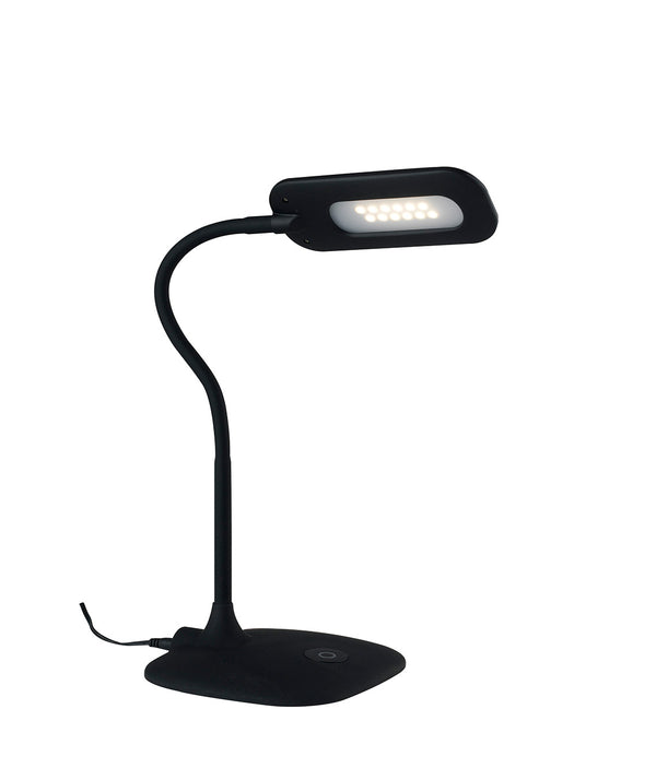 Lume Nero Comandi Touch Metallo Silicone Plastica Lampada Lettura Led 4,8 watt Luce Naturale prezzo