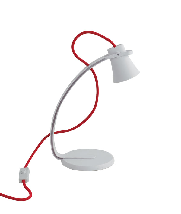 acquista Lume per Scrivania Plastica Bianca Metallo Lampada Led 2,4 watt Luce Naturale