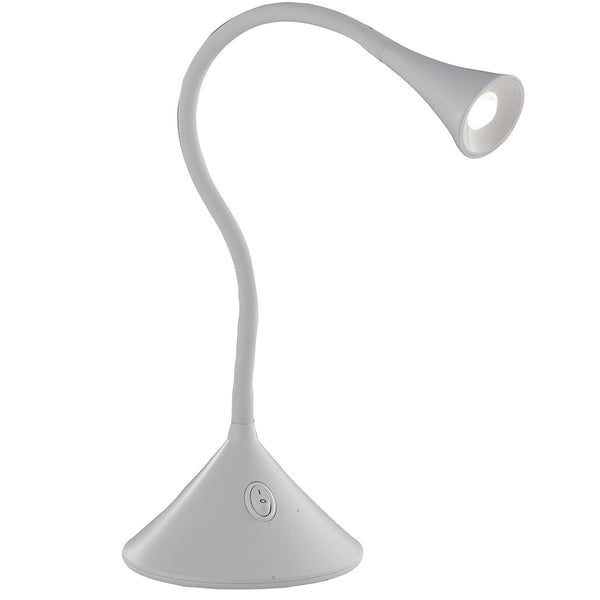 sconto Lume per Scrivania Applique Bianca Metallo Silicone Lampada Led 3 watt Luce Naturale