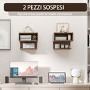 Set 2 Comodini Sospesi 40x29,5x33,5 cm in MDF Marroni-4