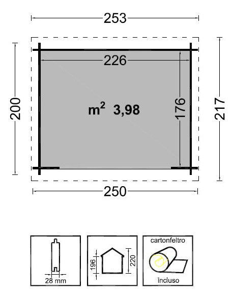 Casette Box da Giardino Porta Utensili 250x200 cm Senza Pavimento Nina in  Legno di Abete Grezzo – acquista su Giordano Shop