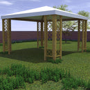 Gazebo da Giardino con Grigliati 3x3m in Legno-2