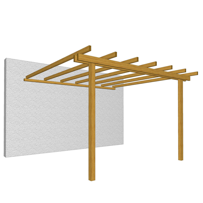 Pergola Addossata 300x240 cm in Legno-1